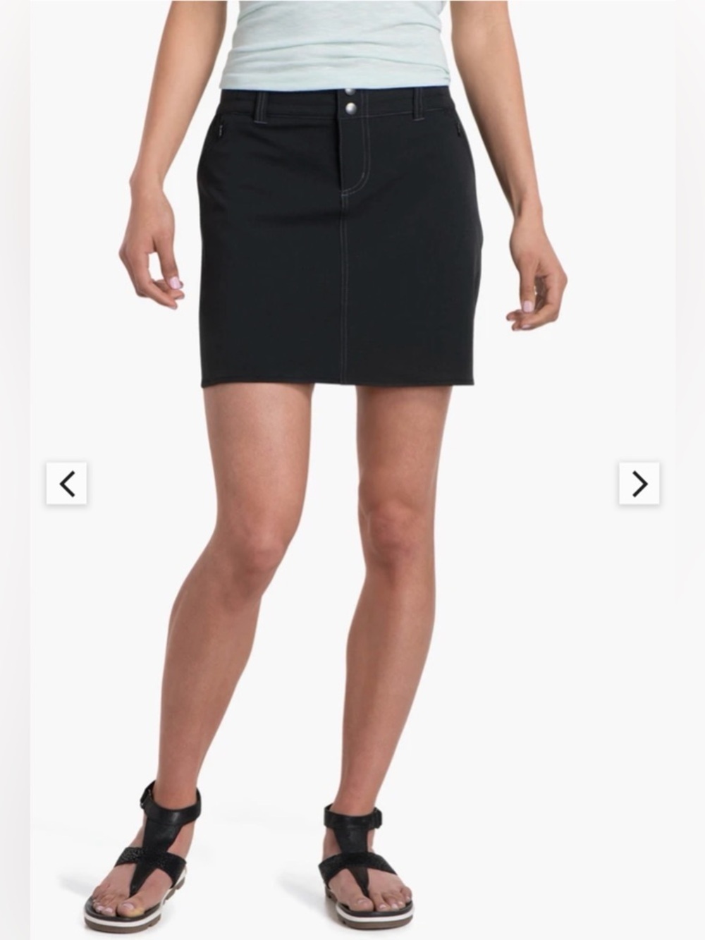 KUHL Strattus Skort Skirt Charcoal Gray with Zipper Pockets Size 10